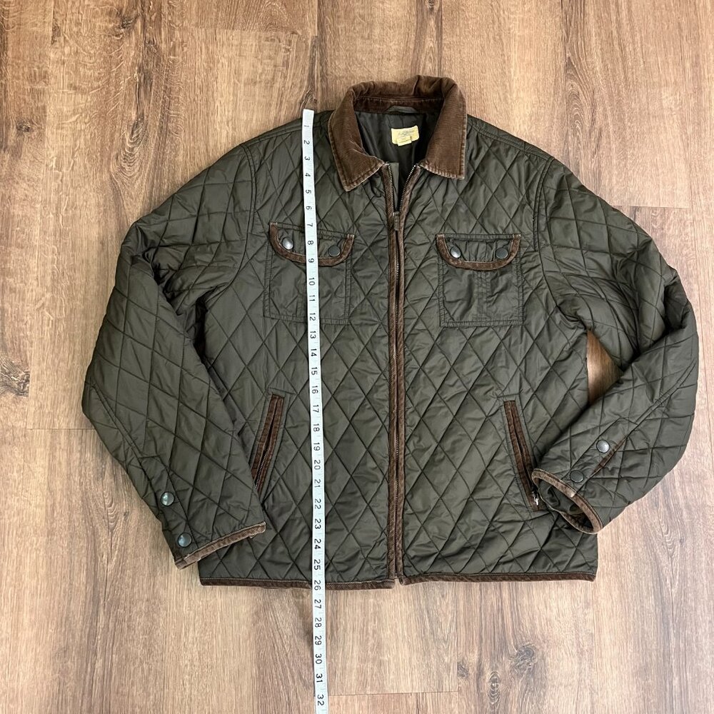 Tre Vero Vintage Diamond Quilted Military Barn Jacket Sz L - Picture 6 of 12